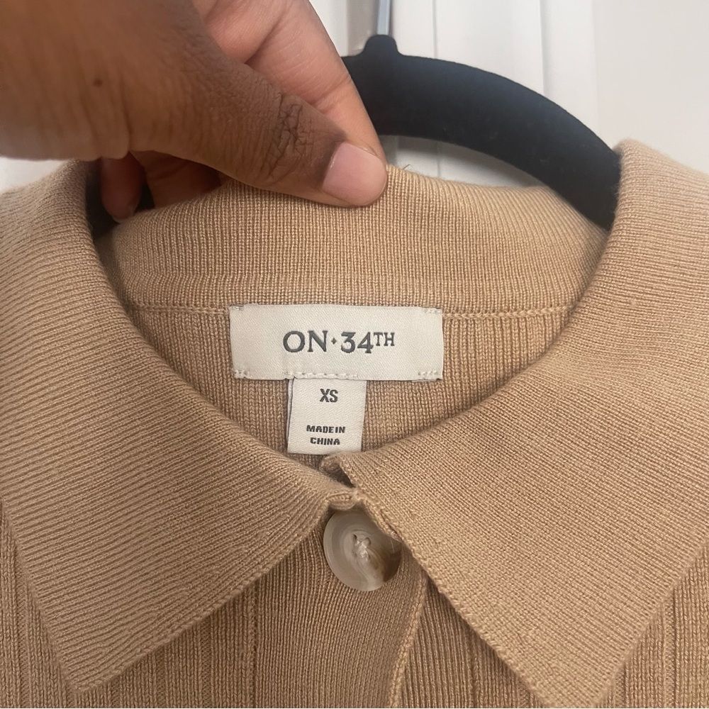 ON 34th Ribbed Cardigan Polo - Picture 3 of 6